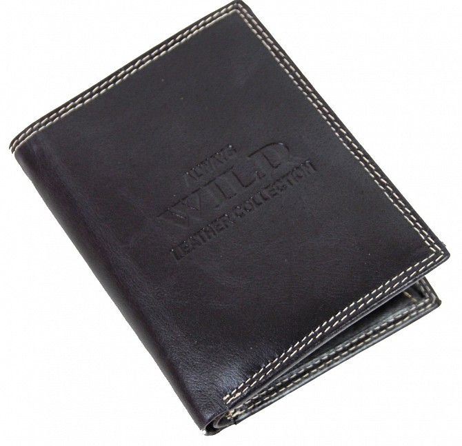 Мужское кожаное портмоне ALWAYS WILD PRM034 Black черный Киев - изображение 1