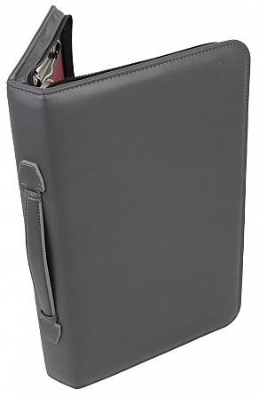 Большая папка-портфель из эко кожи Portfolio Port1010 серая Київ - изображение 1