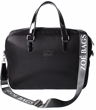 Женская деловая сумка-портфель из эко кожи Jurom Zoe Bags черная Киев - изображение 1