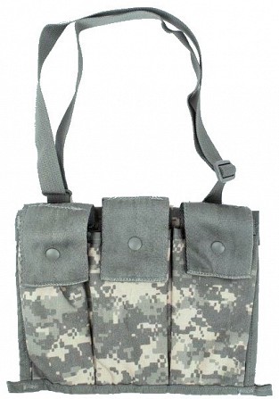 Подсумок тактический для трех магазинов М16, M4 Molle II Bandoleer Ammunition Pouch пиксель Киев - изображение 1