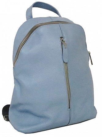 Женский кожаный рюкзак 14L Borsacomoda голубой Київ - изображение 1