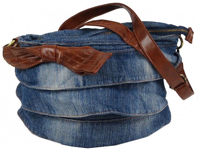 Женская джинсовая сумка Fashion jeans bag синяя Киев - изображение 1
