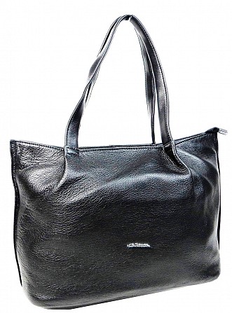 Классическая женская кожаная сумка Giorgio Ferretti черная Київ - изображение 1