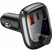 FM-трансмітер Baseus T typed S-13 Wireless MP3 Car Charger (PPS Quick Charger-EU) Black (Код товару: Харьков