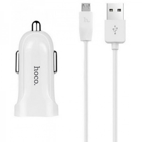 Автомобільний зарядний пристрій Hoco Z2 c Micro USB (1USB, 1.5А) white (Код товару:10215) Харьков - изображение 1