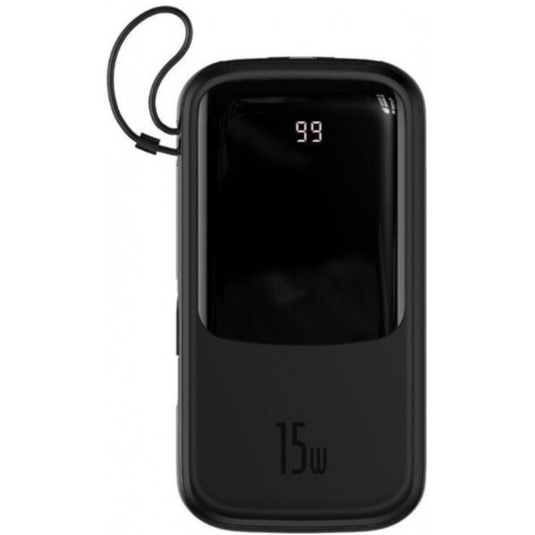 Power Bank Baseus Q pow Digital Display 15W 20000mAh + cable Lightning Black (PPQD-F01) (Код товару: Харьков - изображение 1
