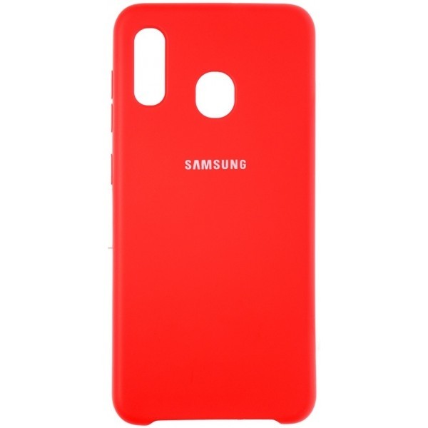 Silicone Case Samsung A20S Red (Код товару:10751) Харьков - изображение 1