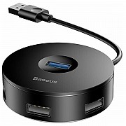 USB HUB Baseus Round Box USB to 4USB Black (CAHUB-F01) (Код товару:24964) Харьков