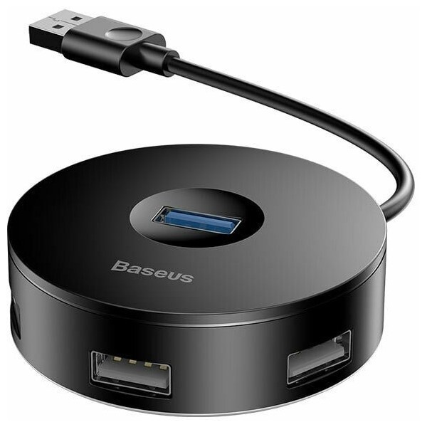 USB HUB Baseus Round Box USB to 4USB Black (CAHUB-F01) (Код товару:24964) Харьков - изображение 1