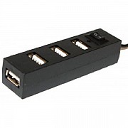 USB HUB Voltronic 4xUSB2.0 Black (YT-HUB4-B/07243) (Код товару:23603) Харьков