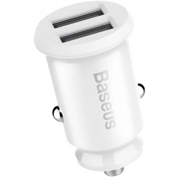 Автомобільний зарядний пристрій Baseus Grain Car 2USB 3.1A White (CCALL-ML02) (Код товару:24217) Харьков - изображение 1