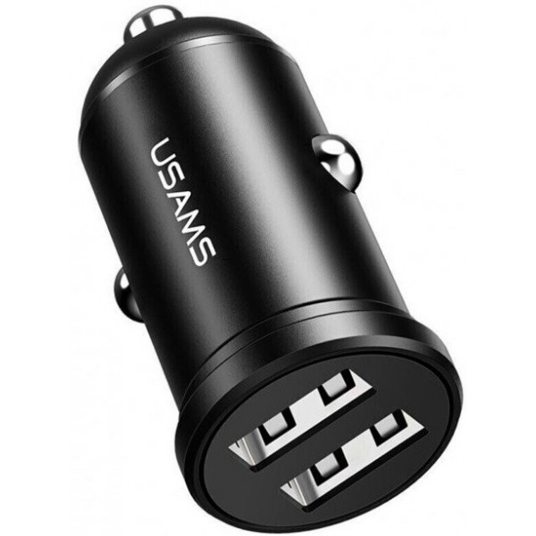 Автомобільний зарядний пристрій Usams C20 Mini 2USB 2.4A Black (Код товару:24862) Харьков - изображение 1