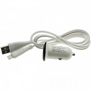 Автомобільний зарядний пристрій WUW T21 (1USB, 1А) + Lightning cable White (Код товару:16420) Харьков