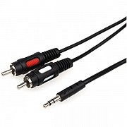 Аудіо-кабель Atcom 3.5 мм - 2xRCA (M/M) 0.8 м Black (10810) (Код товару:21763) Харьков