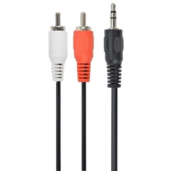 Аудіо-кабель Cablexpert 3.5mm-2хRCA 1.5м, стерео, Black (CCA-458) (Код товару:21383) Харьков - изображение 1