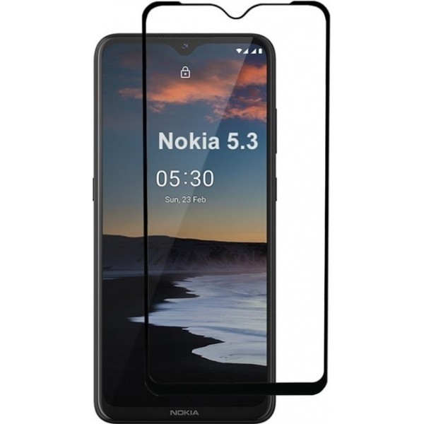 Захисне скло для Nokia 5.3 Black Premium (Код товару:17592) Харьков - изображение 1