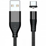 Кабель AUFU LED USB to Type-C magnetic 1m Black (Код товару:23522) Харьков