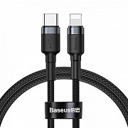 Кабель Baseus Cafule Type-C to Lightning PD 18W 1m Gray/Black (CATLKLF-G1) (Код товару:22244) Харьков
