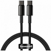 Кабель Baseus Tungsten Gold Fast Charging Type-C to Type-C 100W 2m Black (CATWJ-A01) (Код товару:253 Харьков