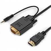 Кабель Cablexpert HDMI-VGA-3.5мм, 1.8м (A-HDMI-VGA-03-6) (Код товару:22223) Харьков