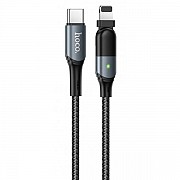 Кабель Hoco U100 Orbit PD Type-C to Lightning 1.2m Black (Код товару:22728) Харьков