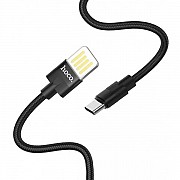 Кабель Hoco U55 Outstanding USB to Type-C 2-Sided 2.4A 1.2m Black (Код товару:24098) Харьков