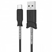 Кабель Hoco X24 Pisces USB to Type-C 1m Black (Код товару:24097) Харьков