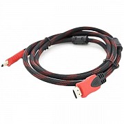 Кабель Merlion HDMI-HDMI, 1.8м Black/Red (YT-HDMI(M)/(M)NY/RD-1.8m/00257) (Код товару:22510) Харьков