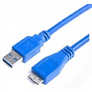 Кабель ProLogix USB 3.0 AM/MicroBM, 1,8м, Синій (PR-USB-P-12-30-18m) (Код товару:23242) Харьков