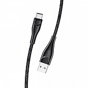 Кабель Usams U41 Braided USB to Type-C 2A 2m Black (Код товару:22968) Харьков