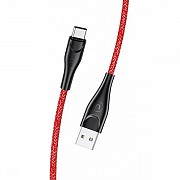 Кабель Usams U41 Braided USB to Type-C 2A 2m Red (Код товару:22969) Харьков