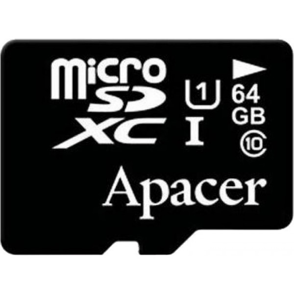 Карта пам'яті Apacer microSDXC 64GB UHS-1 Class 10 (AP64GMCSX10U1-RA) (Код товару:25573) Харьков - изображение 1