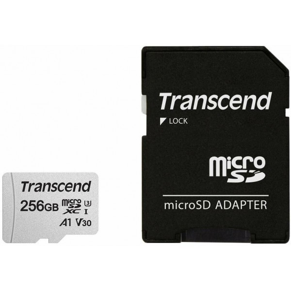 Карта пам'яті Transcend microSDXC 300S 256GB UHS-I U3 + SD-adapter (TS256GUSD300S-A) (Код товару:244 Харьков - изображение 1