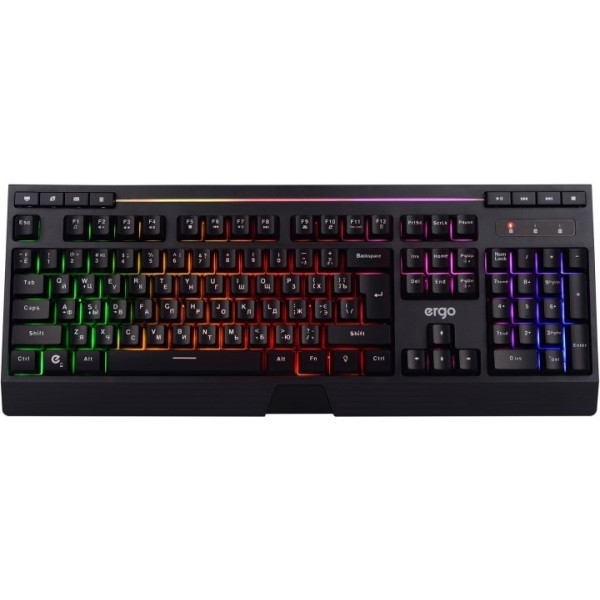 Клавіатура ERGO KB-612 ENG/RUS/UKR USB Black (Код товару:24070) Харьков - изображение 1