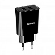 Мережевий зарядний пристрій Baseus Speed Mini Dual U Charger 10.5W EU Black (CCFS-R01) (Код товару:1 Харьков