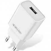 Мережевий зарядний пристрій Jellico AQC33/AQC34 1USB QC3.0 3A + cable Micro White (Код товару:21771) Харьков