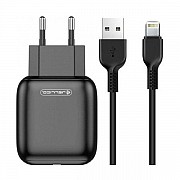 Мережевий зарядний пристрій Jellico C32 1USB QC3.0 + cable Lightning Black (Код товару:22631) Харьков
