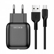 Мережевий зарядний пристрій Jellico C32 1USB QC3.0 + cable Micro Black (Код товару:19997) Харьков