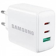 Мережевий зарядний пристрій Samsung Power Adapter Trio 65W PD 2Type-C+USB White (EP-TA800NBEGEU) (Ко Харьков