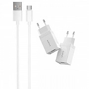 Мережевий зарядний пристрій Xipin EU-01T 2.1A + cable Type-C White (Код товару:22780) Харьков