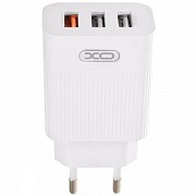 Мережевий зарядний пристрій XO L72 QC3.0 2.1A 3USB EU White (Код товару:24495) Харьков