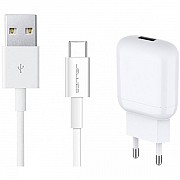 Мережевий зарядний пристрій Jellico C22 1USB 2.1A + Type-C cable White (Код товару:16300) Харьков