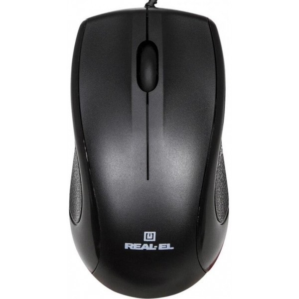Мишка REAL-EL RM-208 USB Black (EL123200030) (Код товару:13927) Харьков - изображение 1