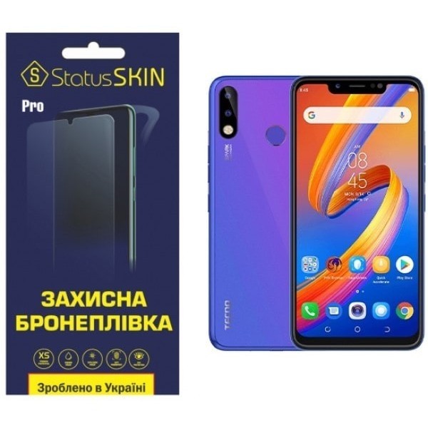 Поліуретанова плівка StatusSKIN Pro для Tecno Spark 3 Глянцева (Код товару:24796) Харьков - изображение 1