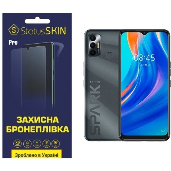 Поліуретанова плівка StatusSKIN Pro для Tecno Spark 7 Pro Глянцева (Код товару:24818) Харьков - изображение 1