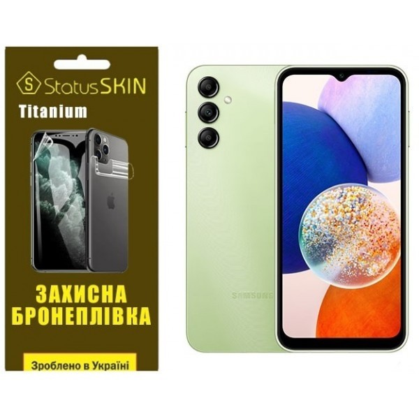 Поліуретанова плівка StatusSKIN Titanium на екран Samsung A14 A145/A14 5G A146 Глянцева (Код товару: Харьков - изображение 1