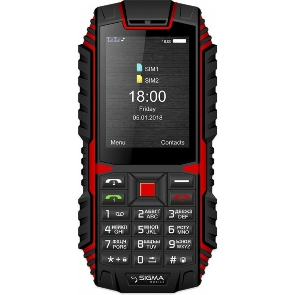 Телефон Sigma mobile X-treme DT68 DS Black/Red (Код товару:17736) Харьков - изображение 1