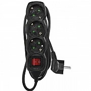 Фільтр живлення Emos з вимикачем 3 розетки 1.5 м Black (PC1321) (Код товару:24930) Харьков