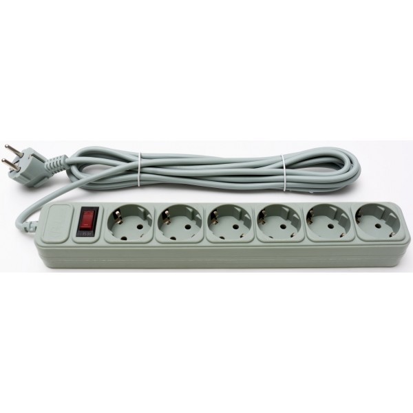 Фільтр живлення ProLogix 6 розеток 0.75 мм 4.5 м Gray (PRS-075P6-45G) (Код товару:26223) Харьков - изображение 1