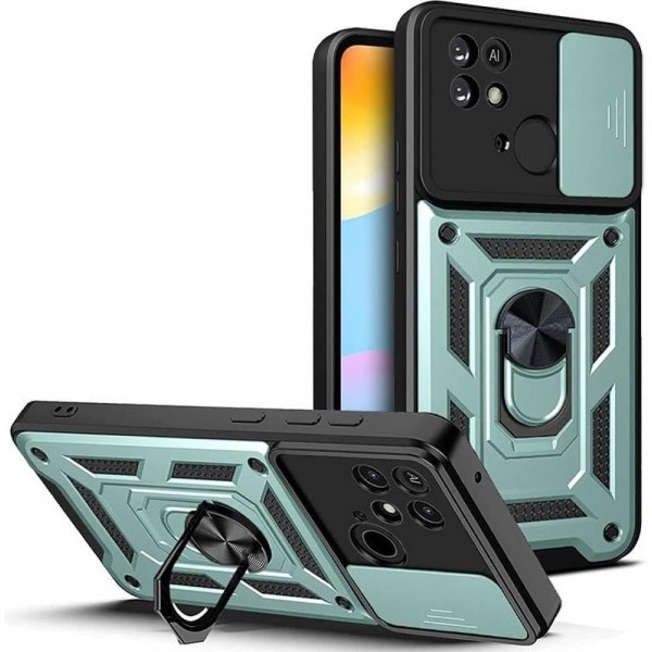 Чохол Camshield Serge Ring for Magnet для Xiaomi Redmi 10C/Poco C40 Зелений (Код товару:23358) Харьков - изображение 1